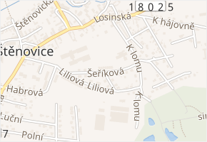 Šeříková v obci Štěnovice - mapa ulice