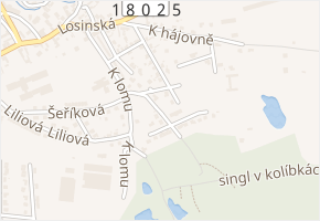 Skalní v obci Štěnovice - mapa ulice