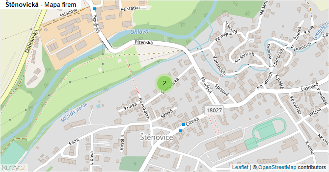 Štěnovická - mapa firem
