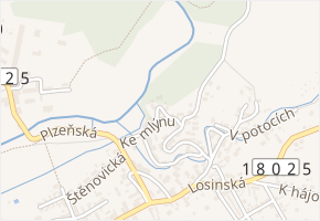 V koutě v obci Štěnovice - mapa ulice