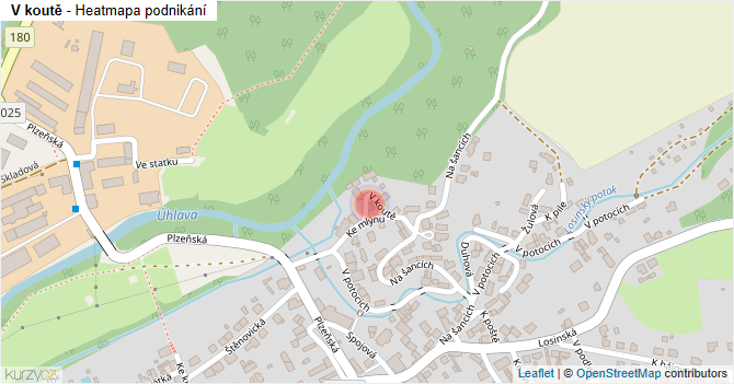 V koutě - mapa podnikání