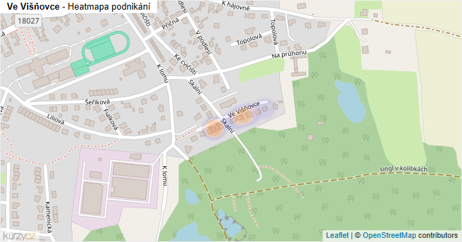 Ve Višňovce - mapa podnikání