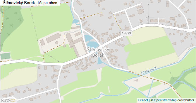 Štěnovický Borek - mapa obce