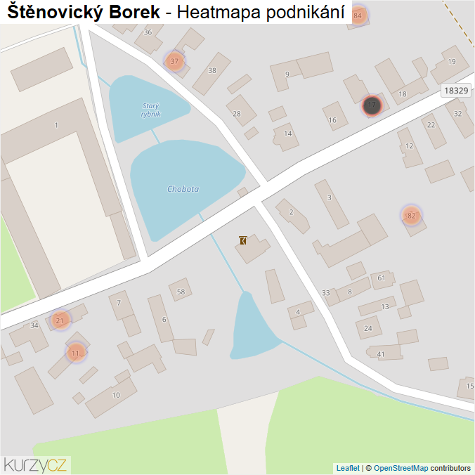 Mapa Štěnovický Borek - Firmy v obci.
