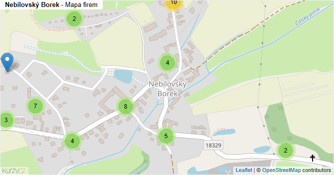 Nebílovský Borek - mapa firem