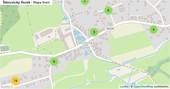 Štěnovický Borek - mapa firem