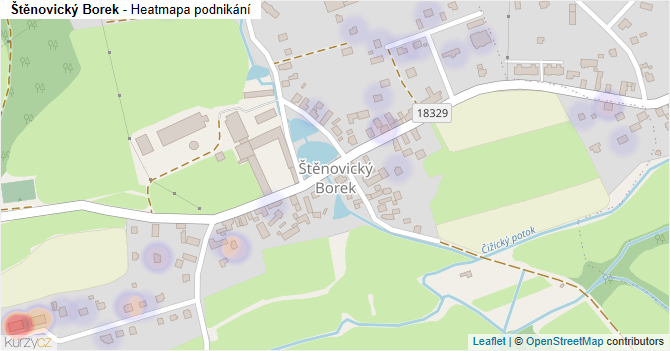 Štěnovický Borek - mapa podnikání