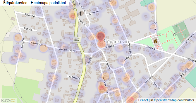 Štěpánkovice - mapa podnikání