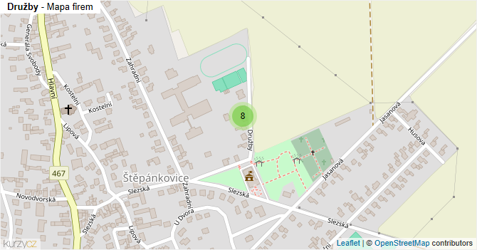 Družby - mapa firem