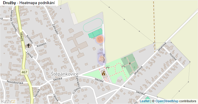 Družby - mapa podnikání
