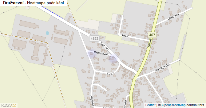 Družstevní - mapa podnikání