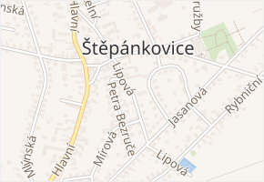 Lipová v obci Štěpánkovice - mapa ulice