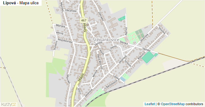 Lipová - mapa ulice