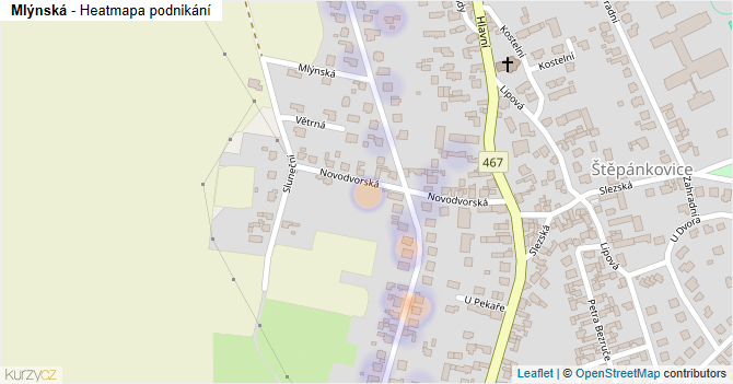 Mlýnská - mapa podnikání