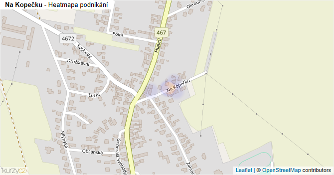 Na Kopečku - mapa podnikání