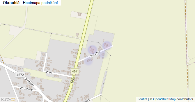 Okrouhlá - mapa podnikání