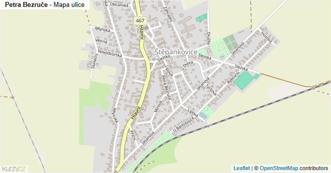 Petra Bezruče - mapa ulice