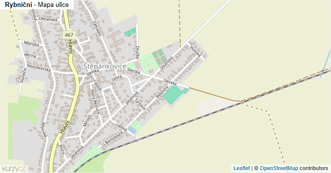 Rybniční - mapa ulice