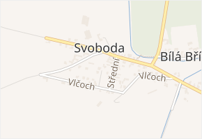 Střední v obci Štěpánkovice - mapa ulice