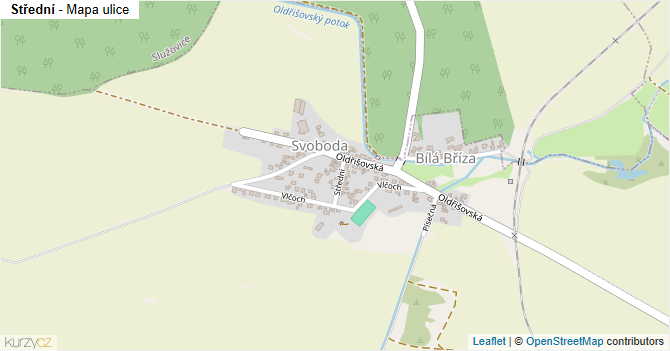 Střední - mapa ulice