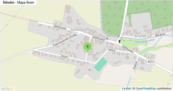 Střední - mapa firem