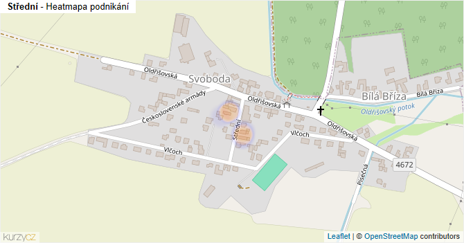 Střední - mapa podnikání