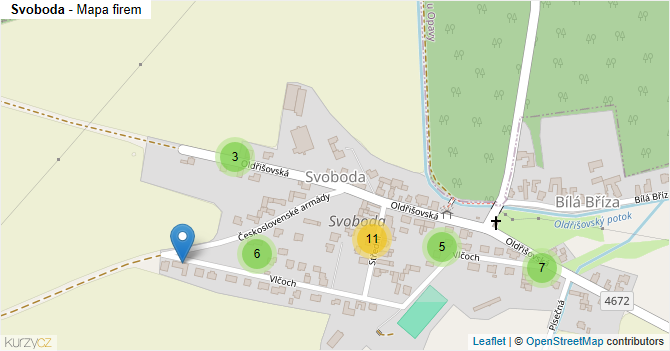 Svoboda - mapa firem