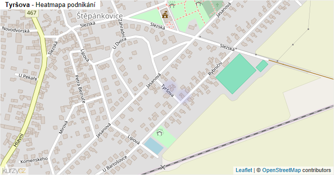 Tyršova - mapa podnikání