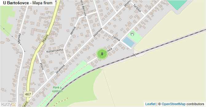 U Bartošovce - mapa firem