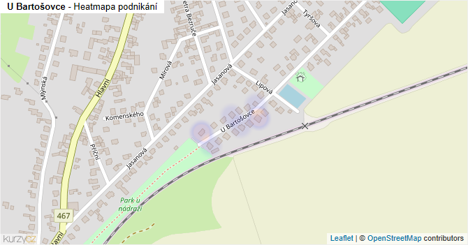 U Bartošovce - mapa podnikání