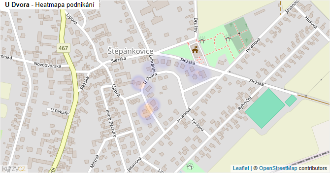 U Dvora - mapa podnikání