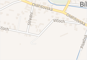Vlčoch v obci Štěpánkovice - mapa ulice