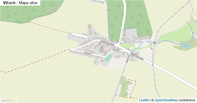 Vlčoch - mapa ulice