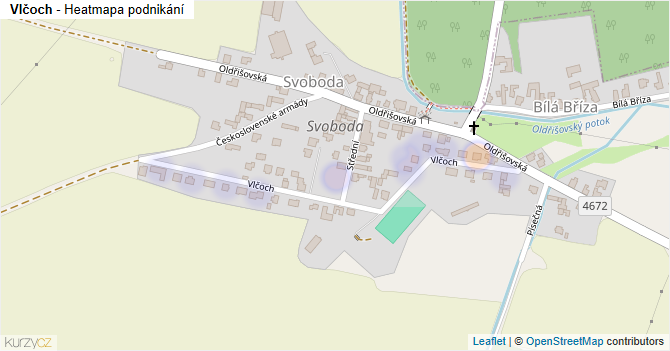 Vlčoch - mapa podnikání