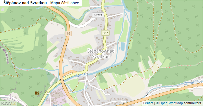 Štěpánov nad Svratkou - mapa části obce