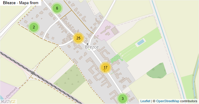 Březce - mapa firem