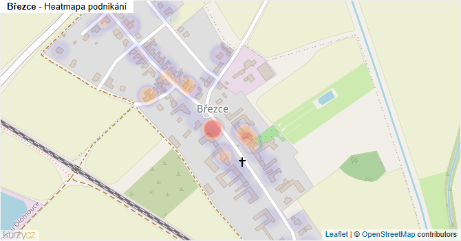 Březce - mapa podnikání