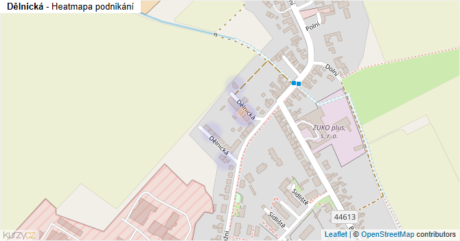 Dělnická - mapa podnikání