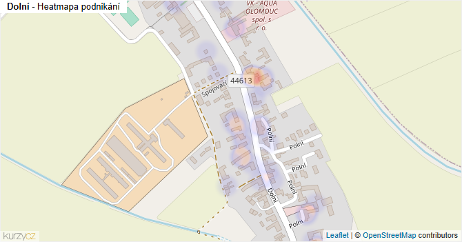 Dolní - mapa podnikání