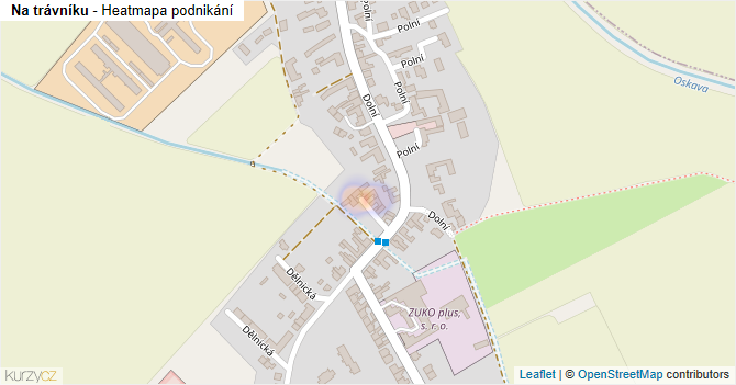 Na trávníku - mapa podnikání