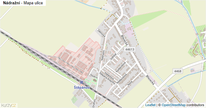 Nádražní - mapa ulice