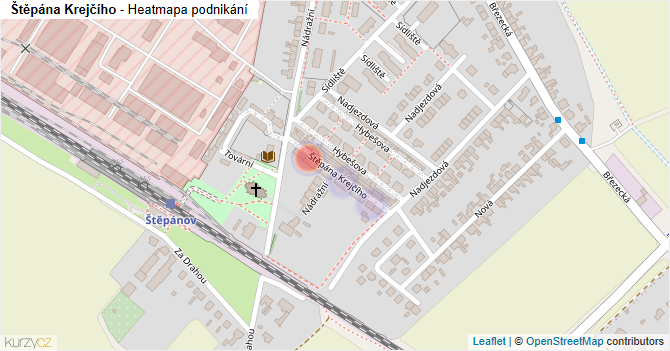Štěpána Krejčího - mapa podnikání