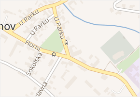 U parku v obci Štěpánov - mapa ulice