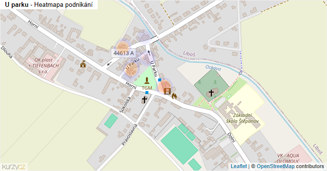 U parku - mapa podnikání
