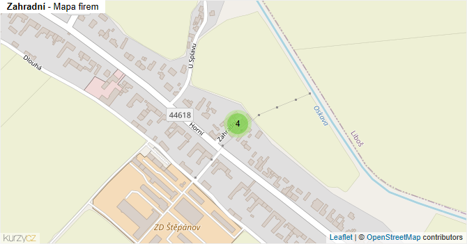Zahradní - mapa firem