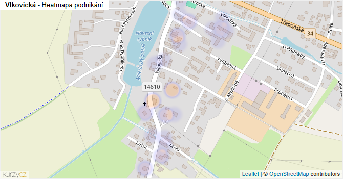 Vlkovická - mapa podnikání