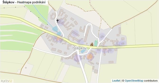 Štěpkov - mapa podnikání