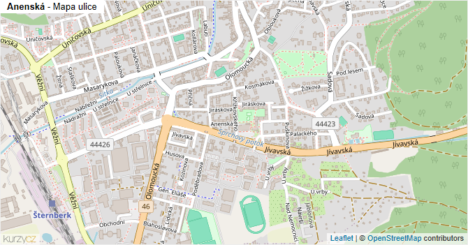 Anenská - mapa ulice