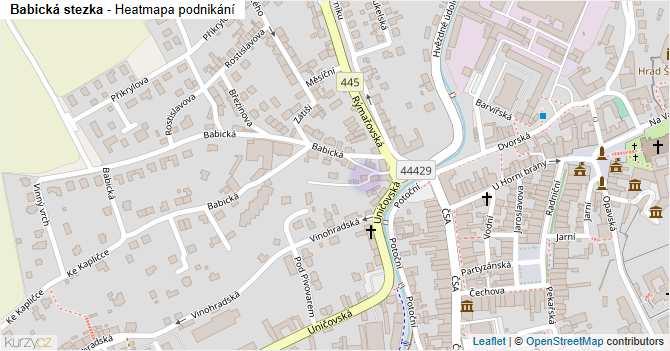 Babická stezka - mapa podnikání