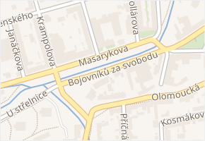 Bojovníků za svobodu v obci Šternberk - mapa ulice